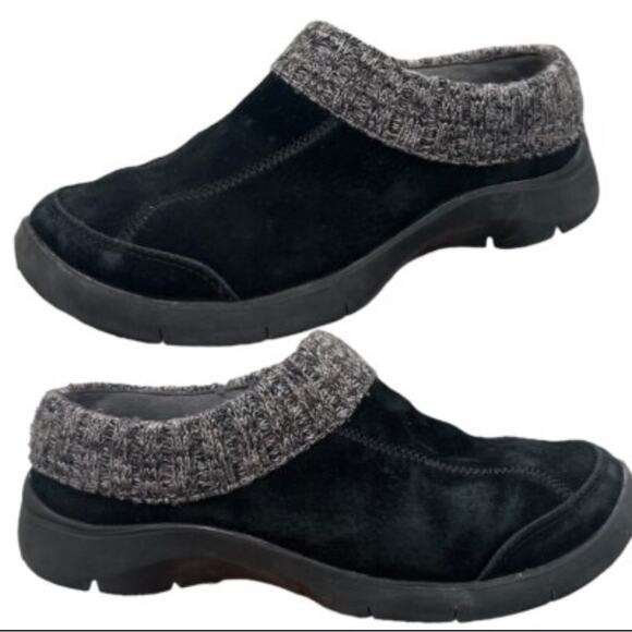 Dansko Eartha Womens Black Suede Leather Clog Mule Slides Shoes EU 37 6.5-7 - Picture 1 of 3